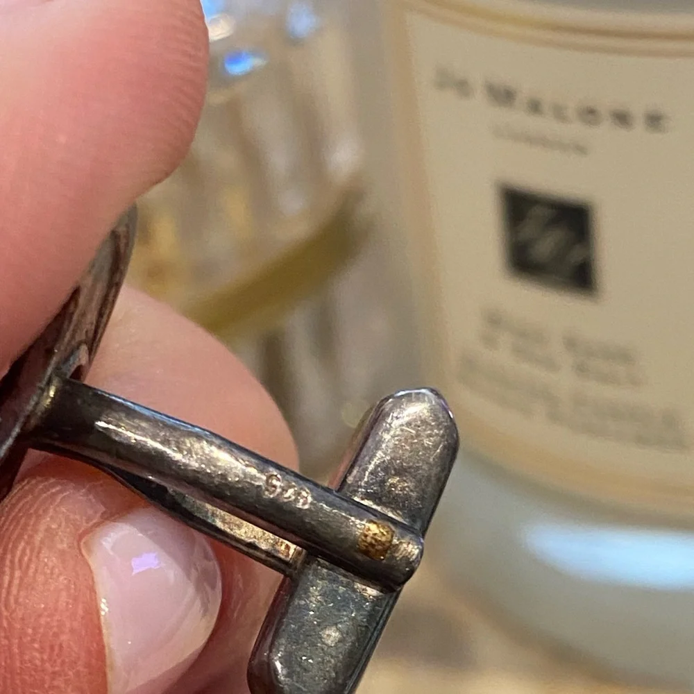 925 sterling silver estate sale find vintage men’s cufflinks